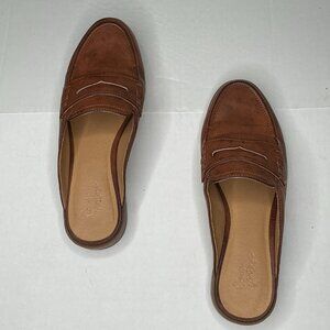 Vintage Crown Naliana Women Rugged Brown Faux Leather Mules Size 8 1/2M/EU39